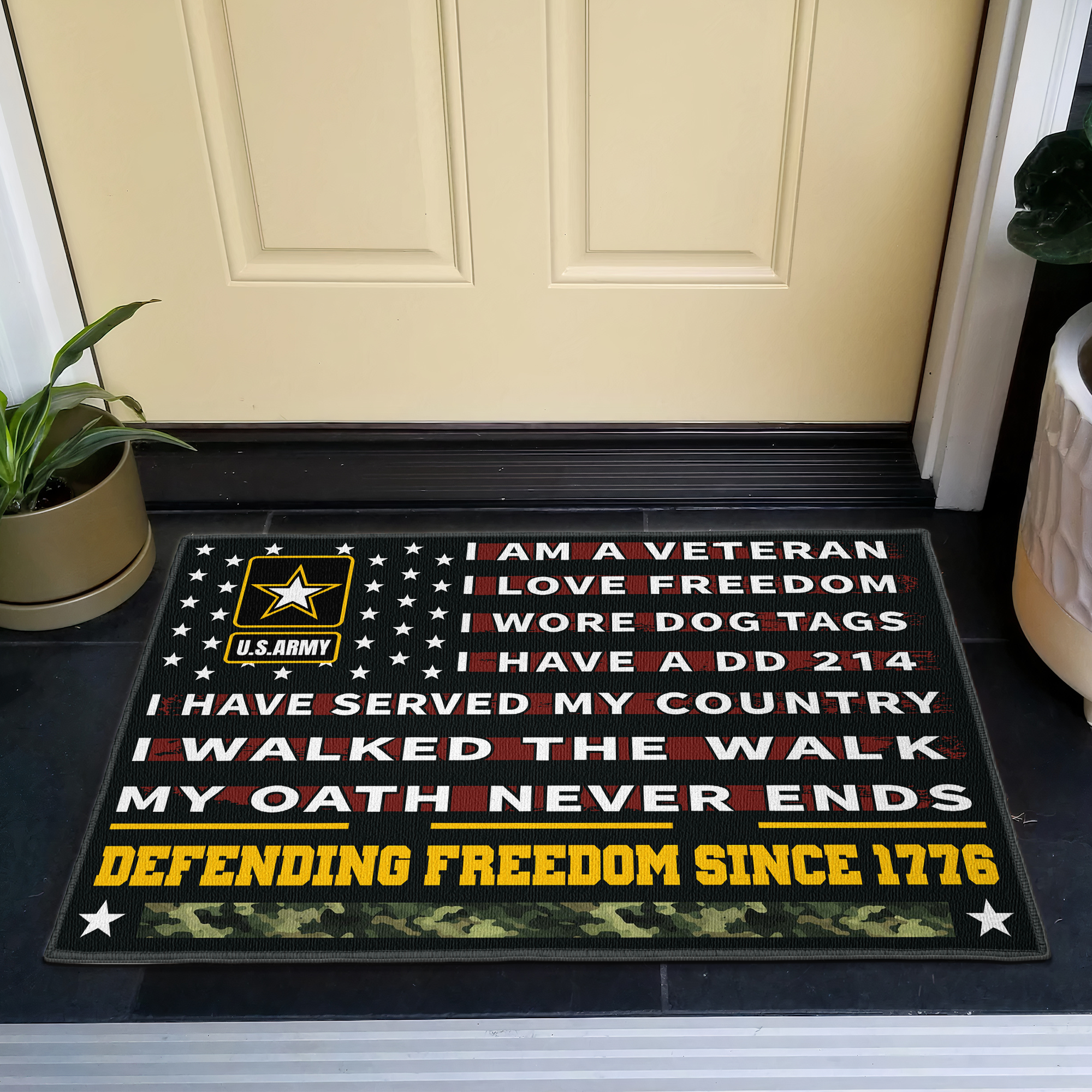 250 Years Of Defending Liberty - Personalized Doormat