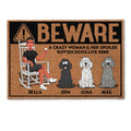 A Crazy Woman & Her Spoil Dogs - Personalized Doormat
