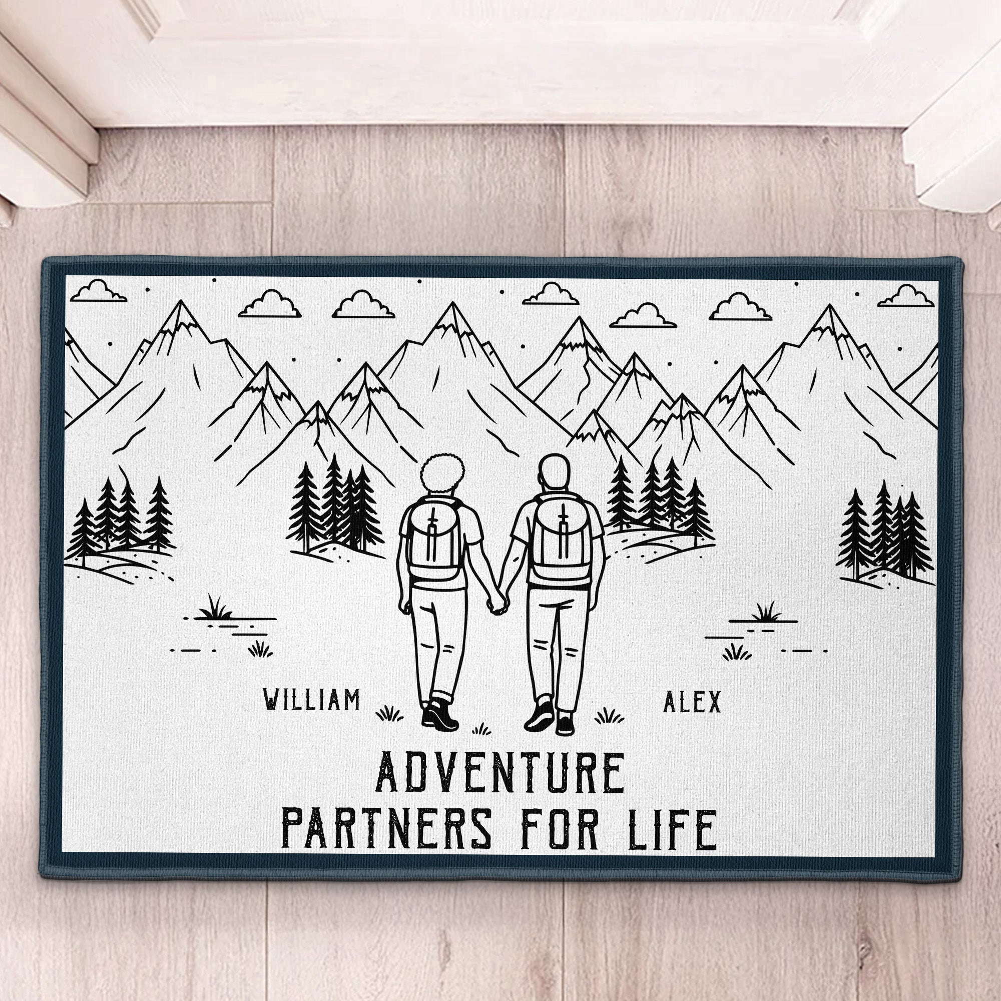 Adventure Partners For Life Camping Couple - Personalized Doormat
