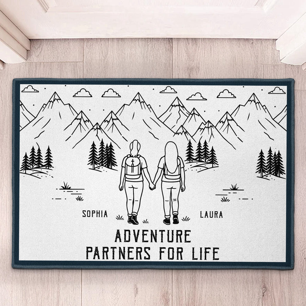 Adventure Partners For Life Camping Couple - Personalized Doormat