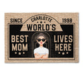 Best Mom Lives Here - Personalized Doormat