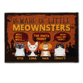 Beware Of Little Meownsters - Personalized Doormat