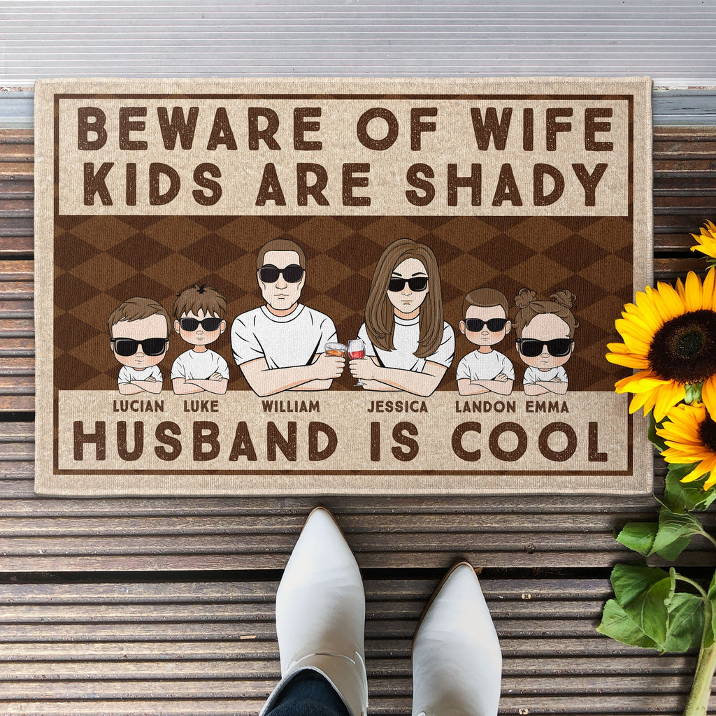 Beware Of Wife - Personalized Doormat