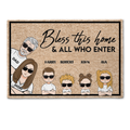Bless This Home And All Who Enter - Personalized Doormat