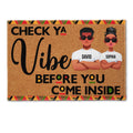 Check Ya Vibe - Personalized Doormat