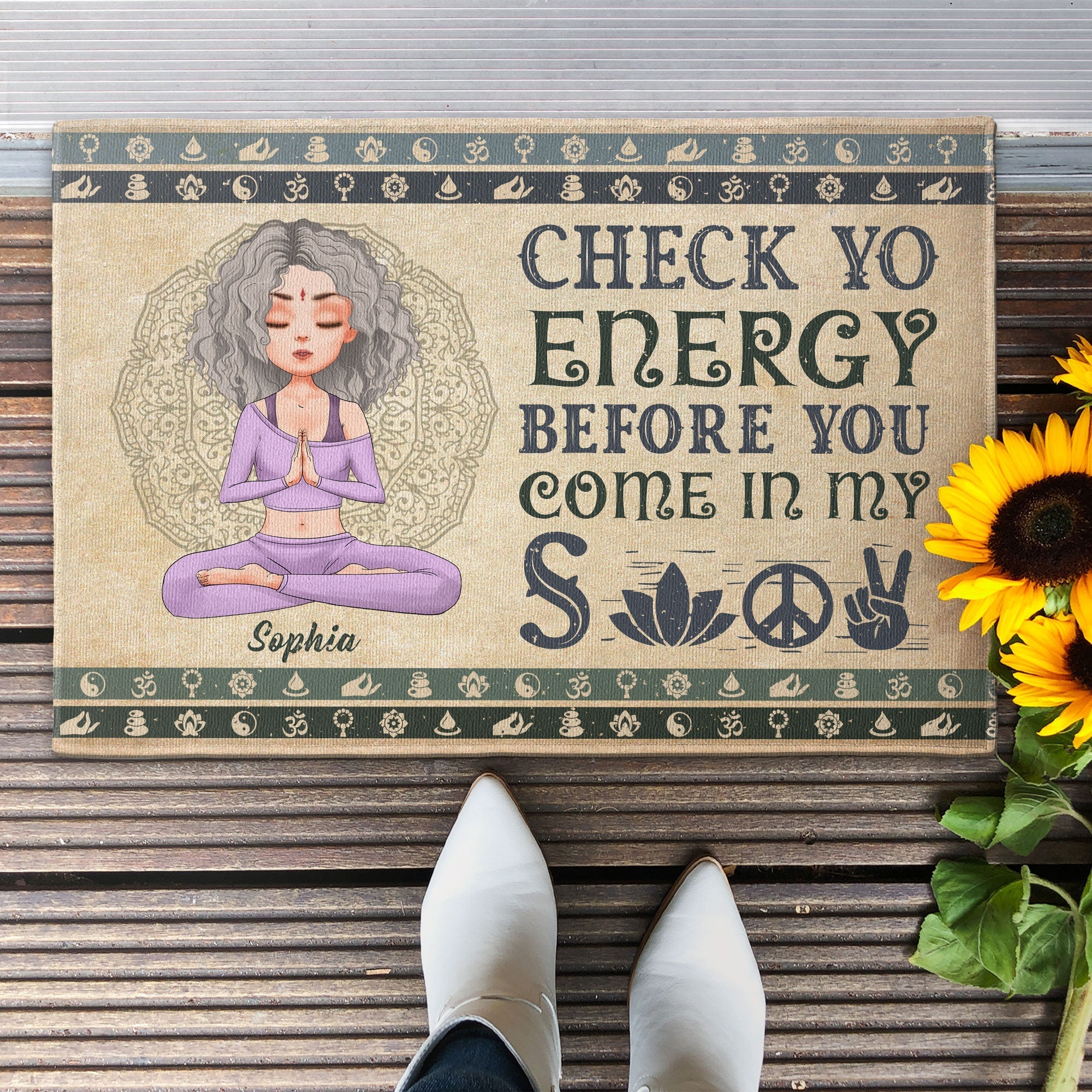 Check Yo Energy Before You Come In My Shit - Personalized Doormat