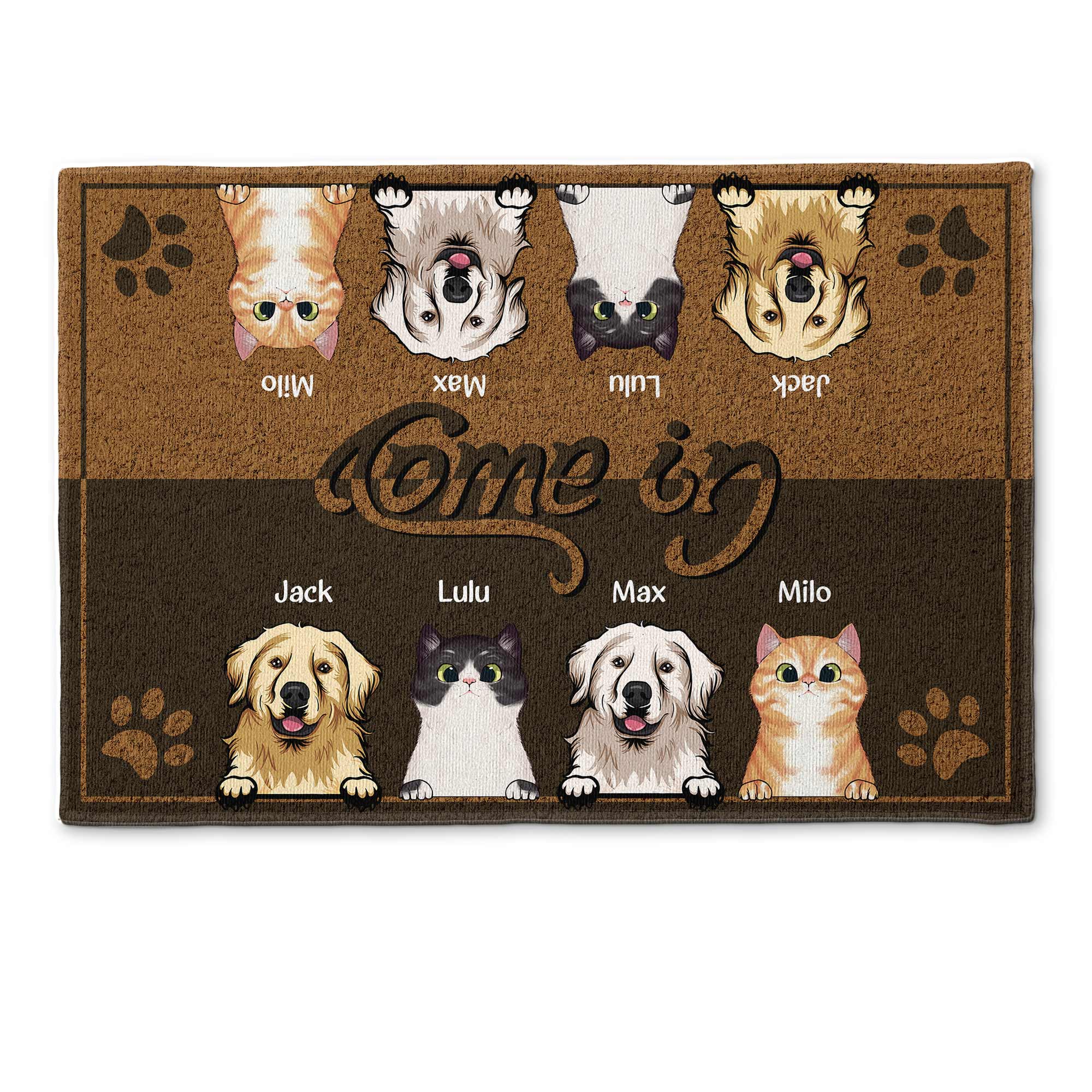 Father's Day Gifts, Come In & Go Away - Personalized Doormat