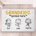 Father's Day Gifts, Grandkids Spoiled Here Doodle - Personalized Doormat