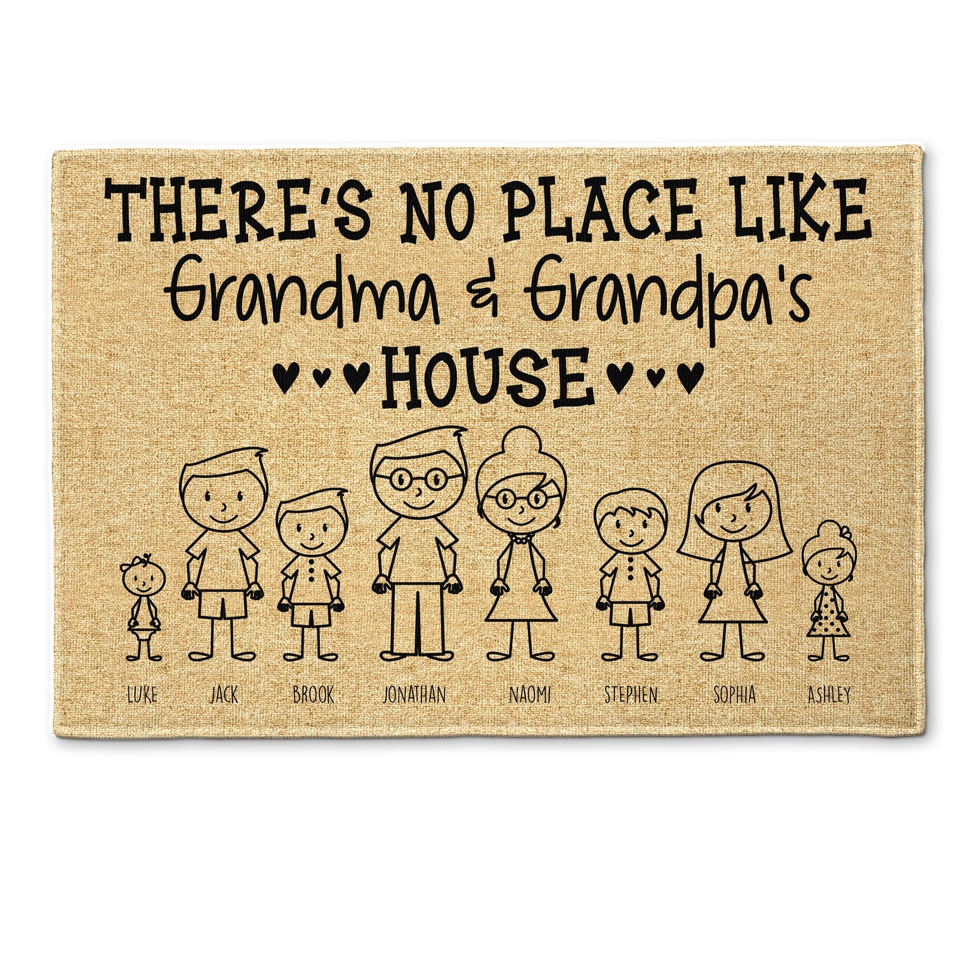Father's Day Gifts, Grandma & Grandpa's House - Personalized Doormat