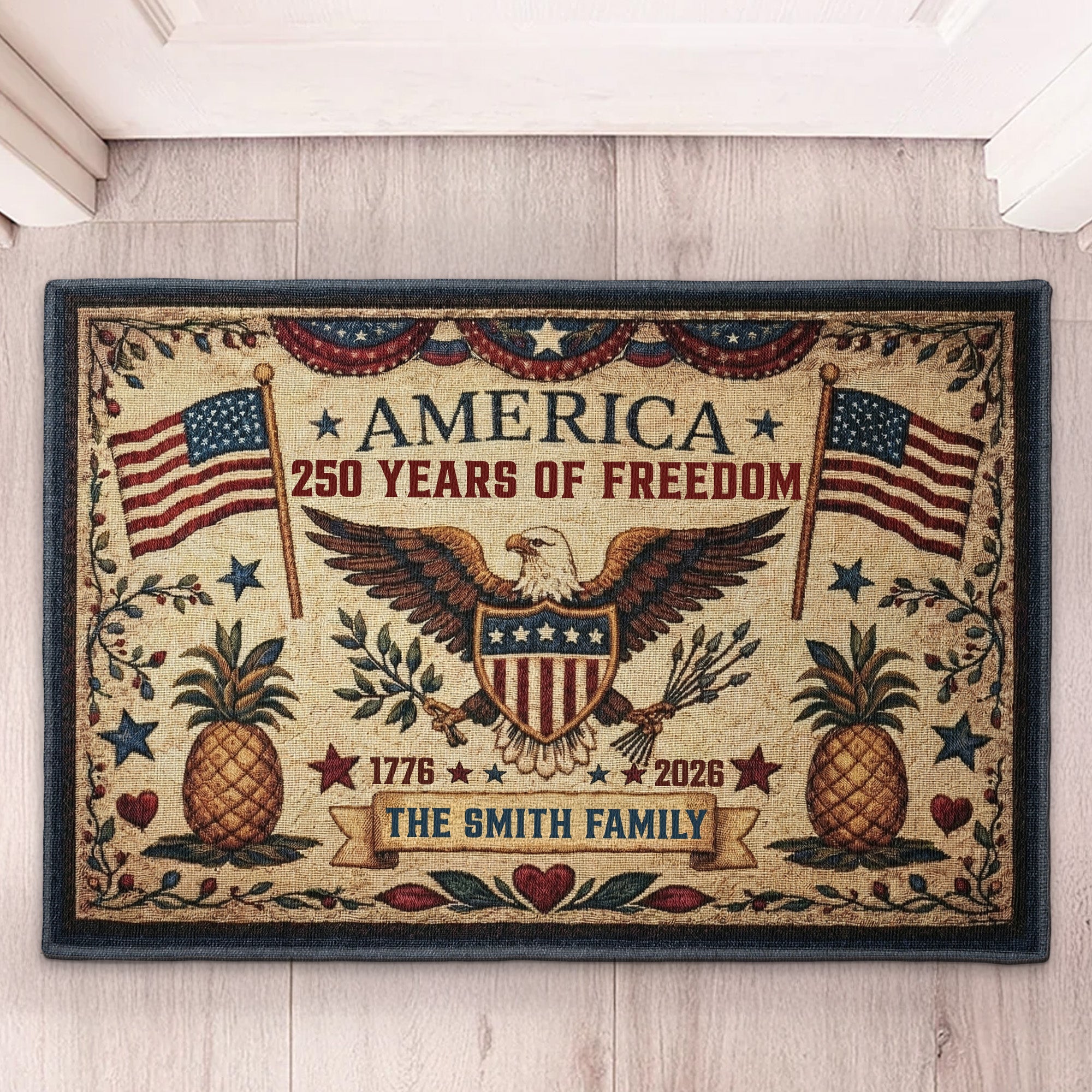 Happy 250Th Anniversary Semiquincentennial - Personalized Doormat