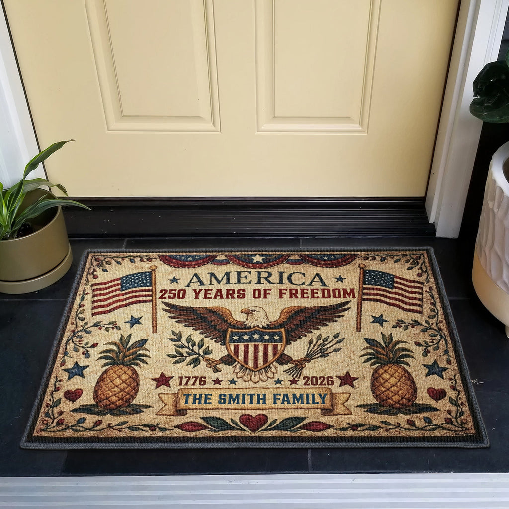 Happy 250Th Anniversary Semiquincentennial - Personalized Doormat