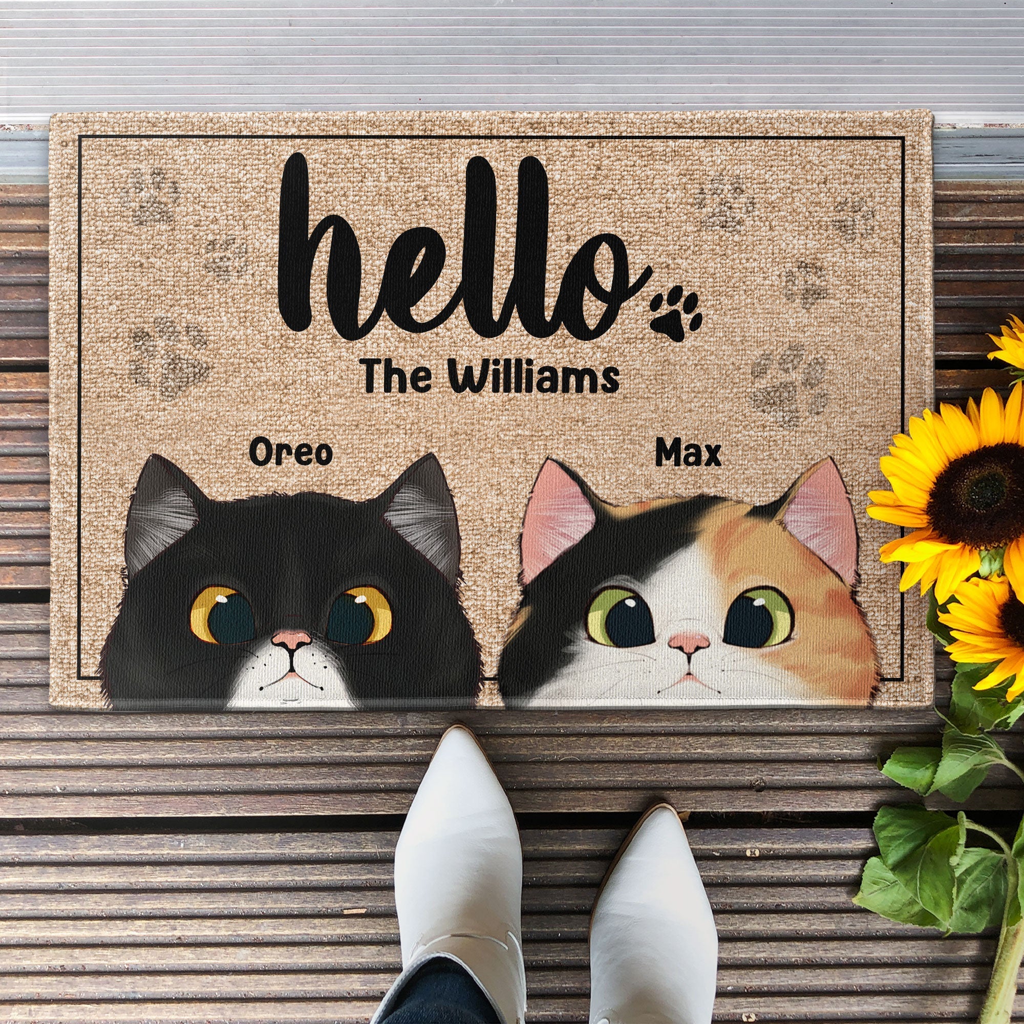 Father's Day Gifts, Hello - Personalized Doormat