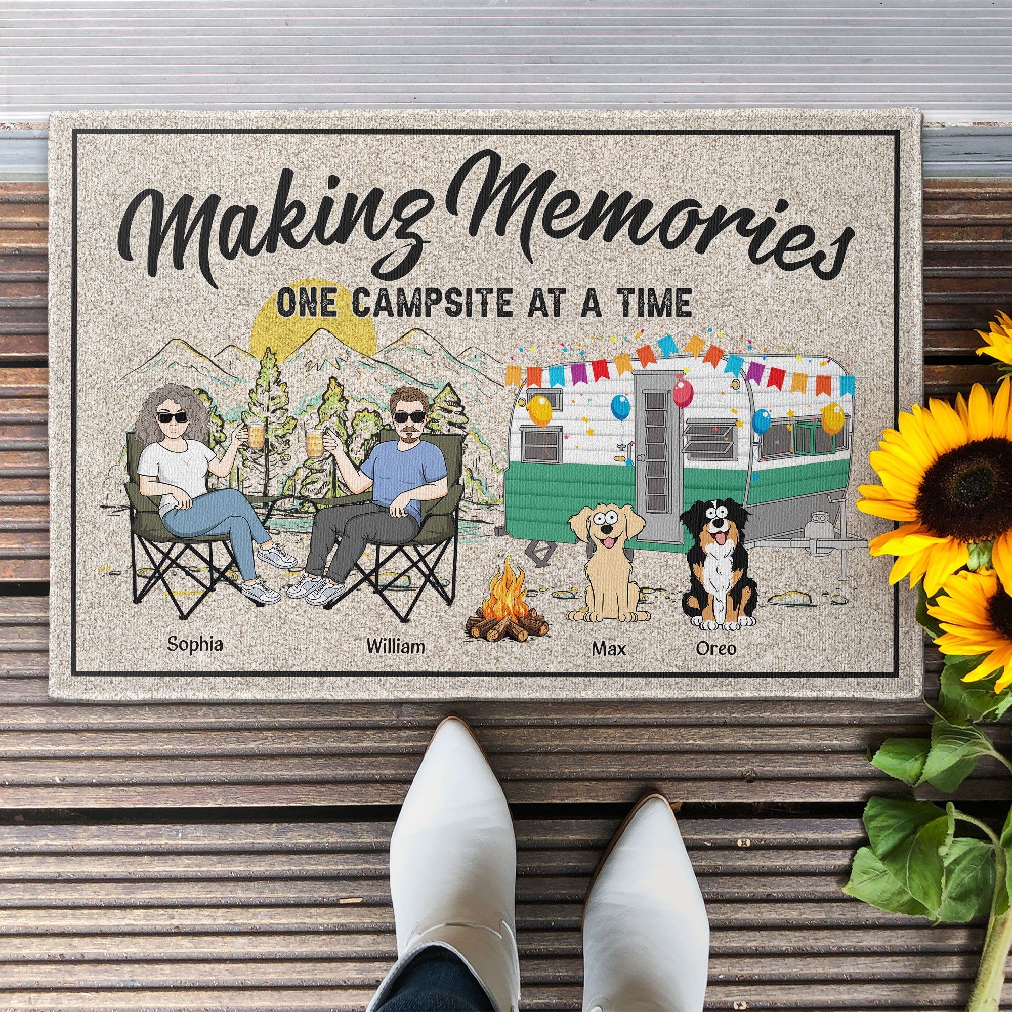 Home Is Where We Park It - Personalized Doormat