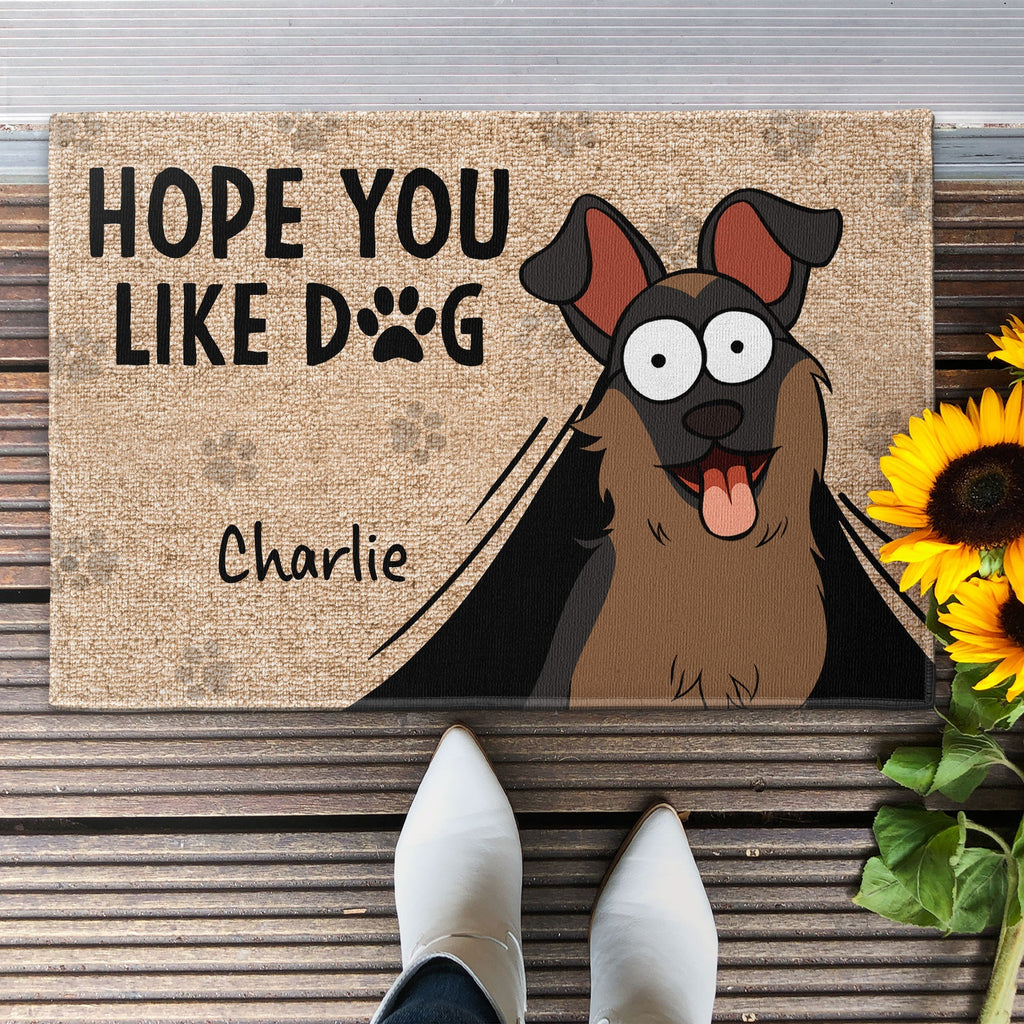 Hope You Like Dogs - New Version - Personalized Doormat