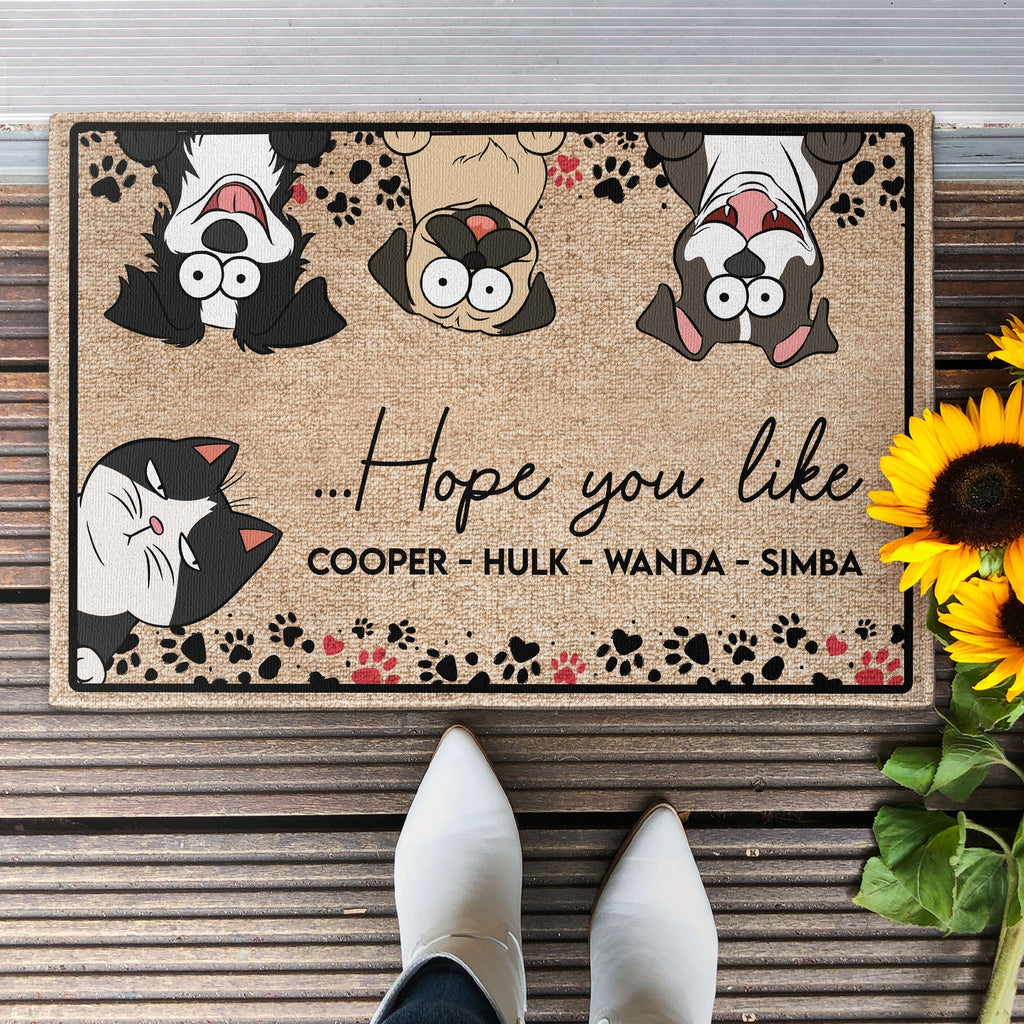 Hope You Like Dogs - Personalized Doormat