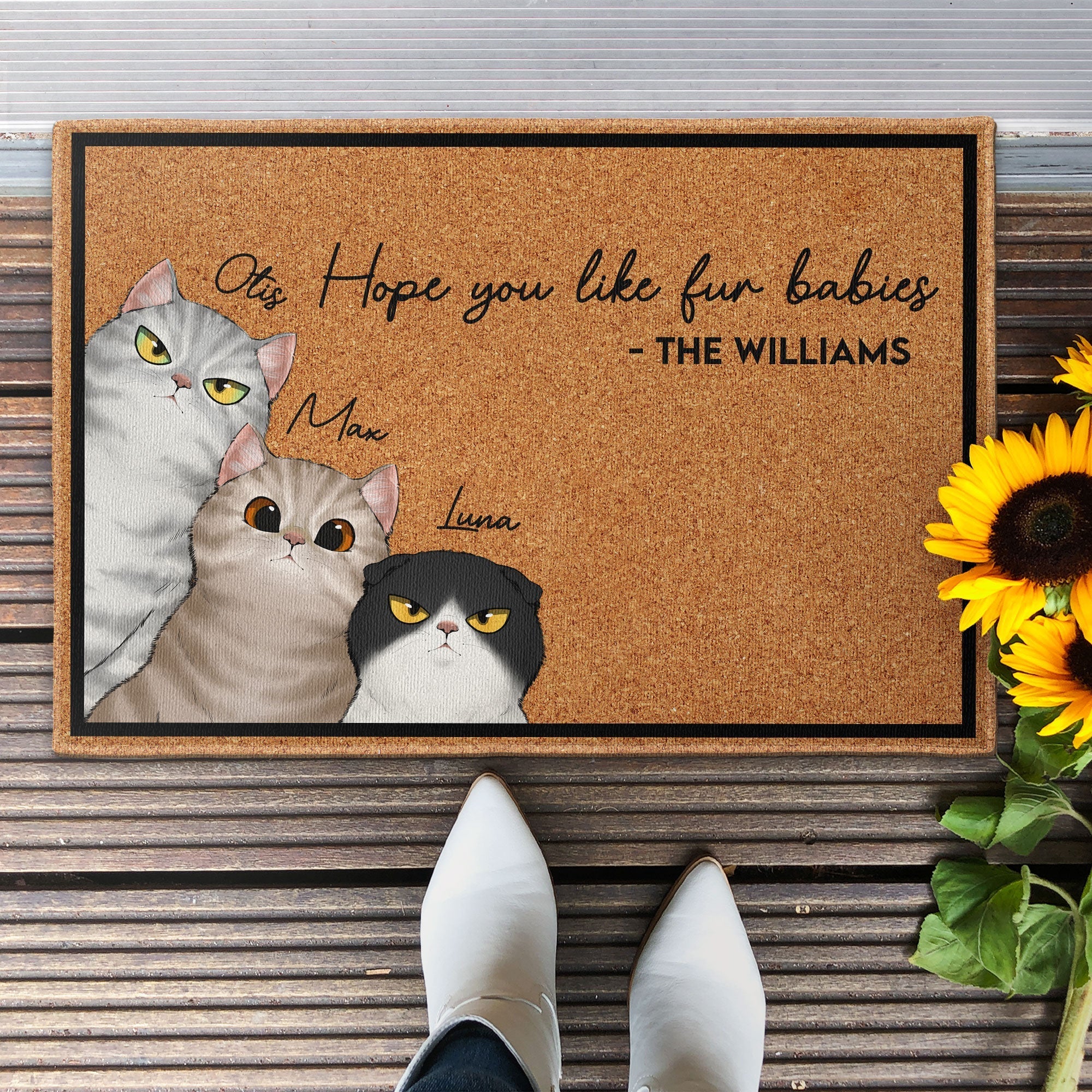 Hope You Like Fur Babies - Personalized Doormat