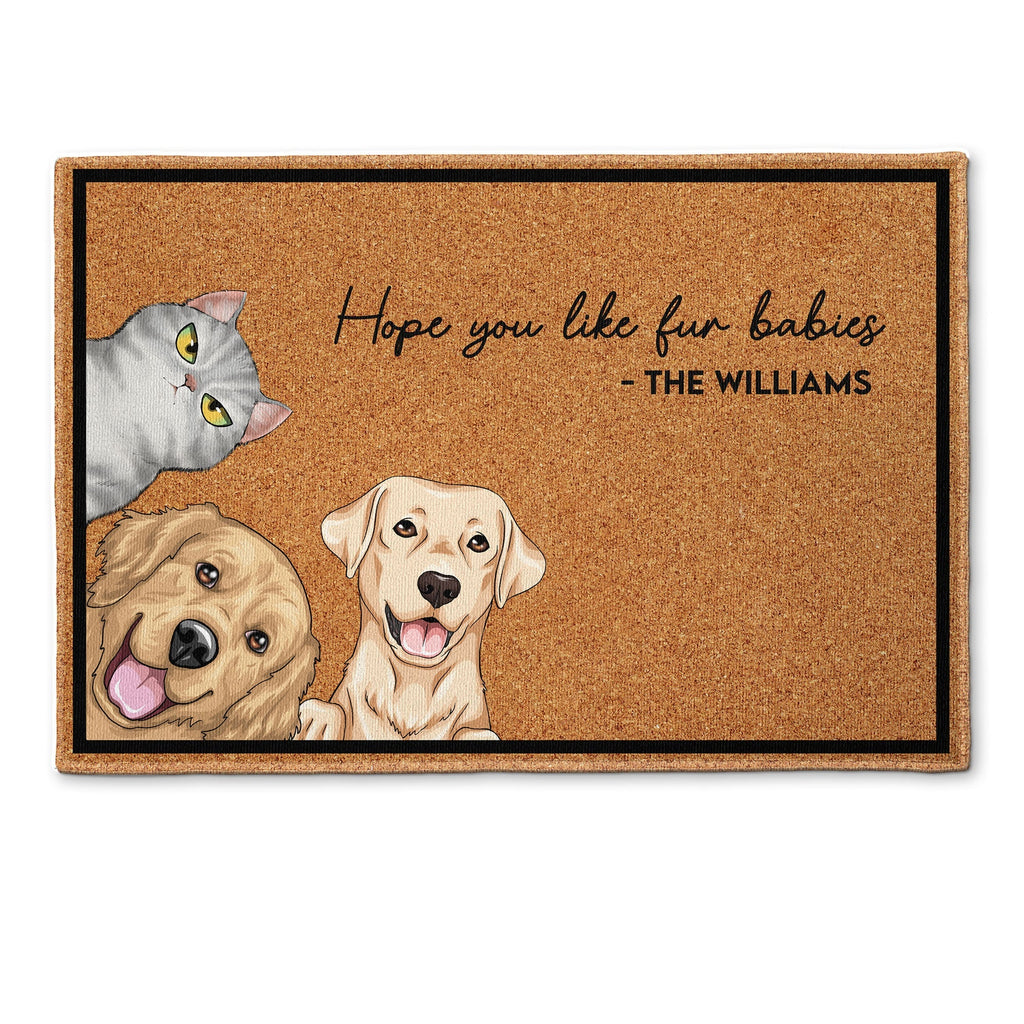 Father's Day Gifts, Hope You Like Dogs & Cats - Personalized Doormat