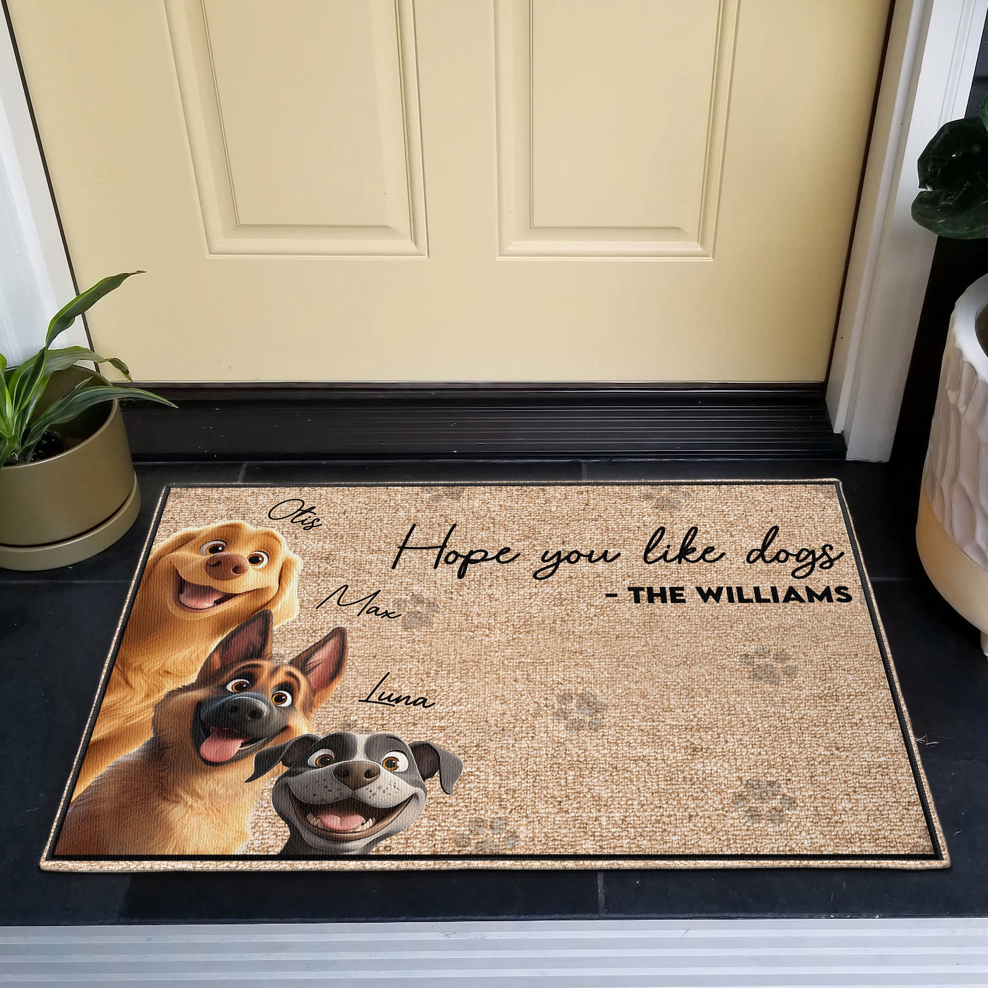 Hope You Like The Dog - Personalized Doormat