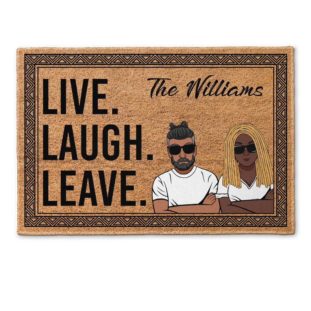 Live Laugh Leave - Personalized Doormat