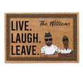 Live Laugh Leave - Personalized Doormat