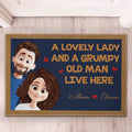 Lovely Lady Grumpy Old Man - Personalized Doormat