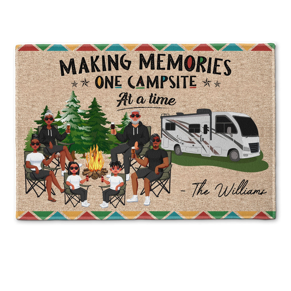 Making Memories One Campsite - Personalized Doormat