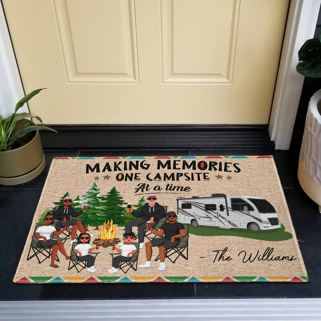 Making Memories One Campsite - Personalized Doormat