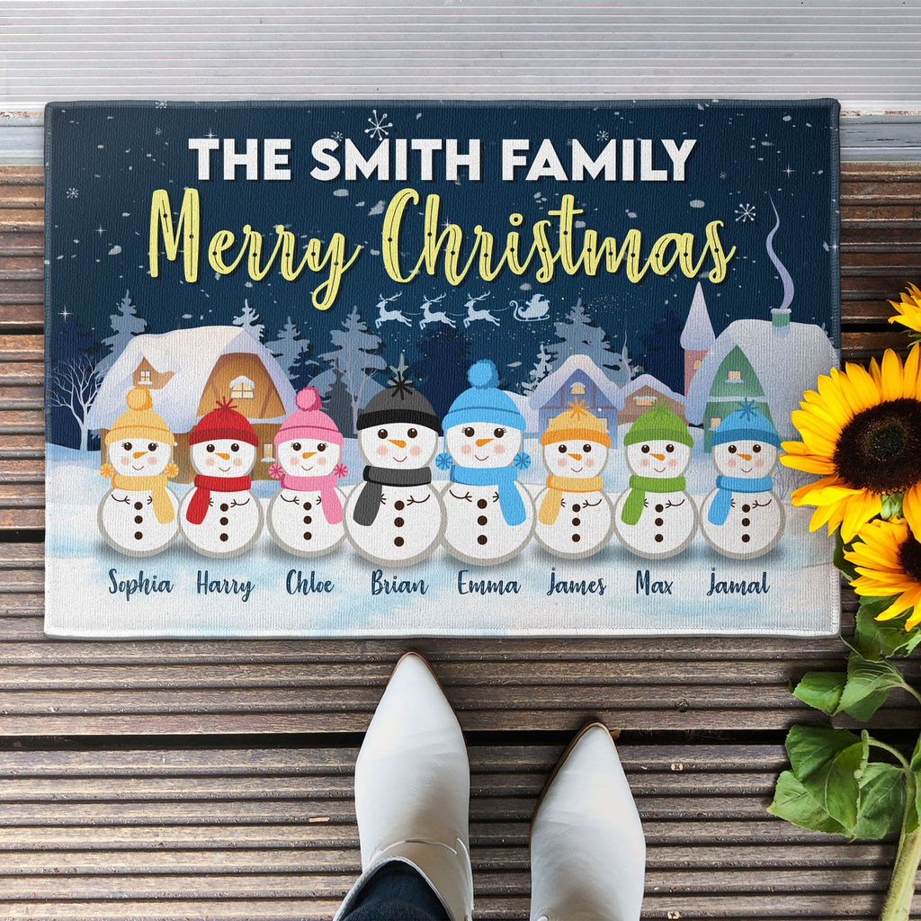 Merry Christmas - Personalized Doormat - Christmas, Loving, Home Decor Gift For Family