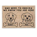 No Need To Knock - Personalized Doormat