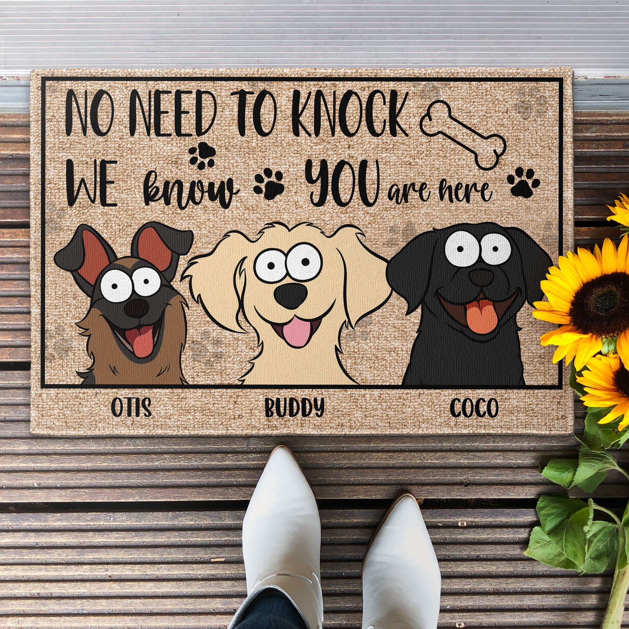 No Need To Knock We Know You Are Here - Personalized Doormat