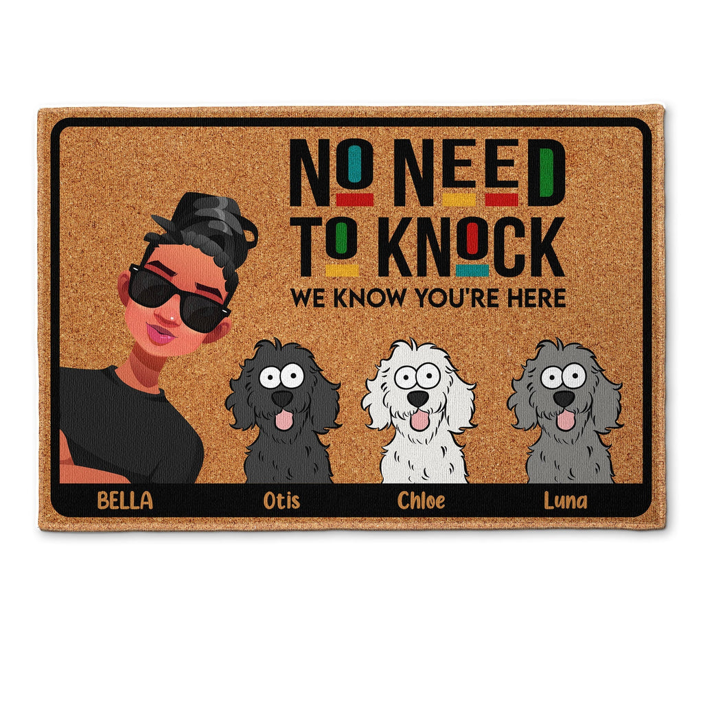 No Need To Knock We Know You Are Here - Personalized Doormat
