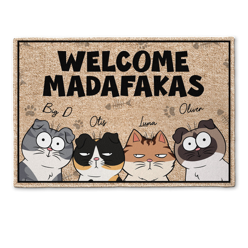 Spoiled Cats And Their Staff Live Here - Personalized Doormat