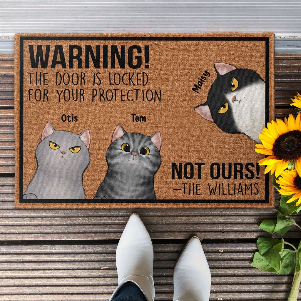 The Door Is Locked - Personalized Doormat
