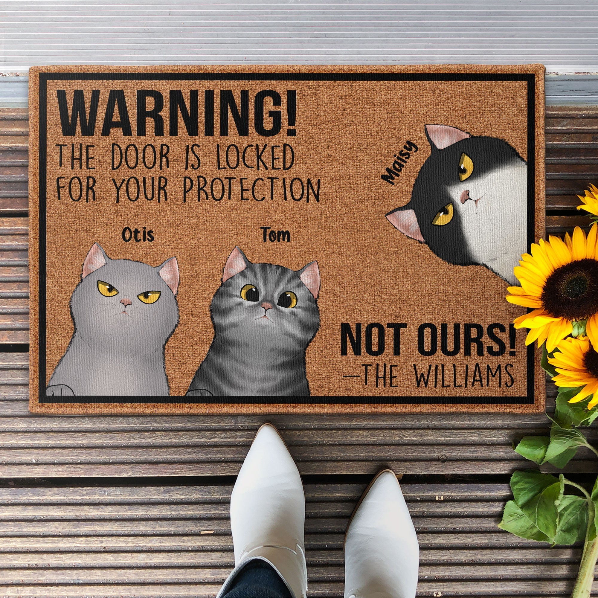 The Door Is Locked - Personalized Doormat