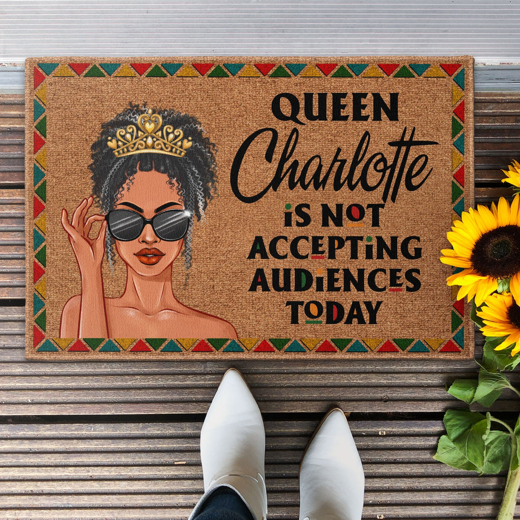 The Queen Is Not Accepting Audiences Today - Perzonalized Doormat