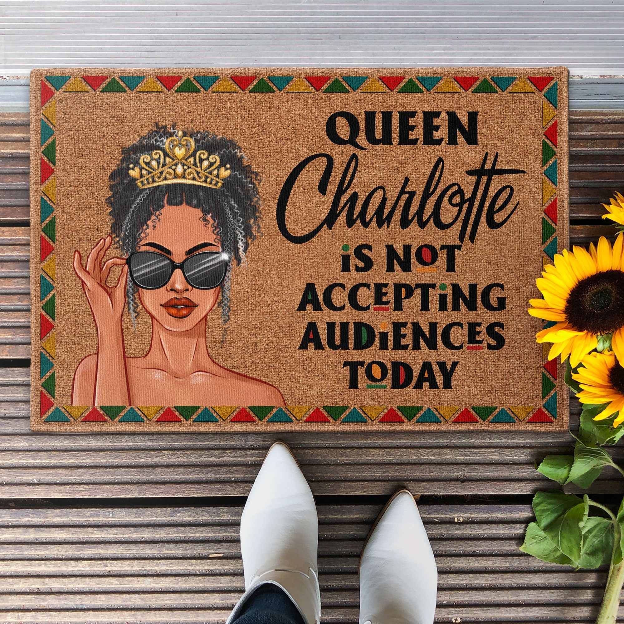 The Queen Is Not Accepting Audiences Today - Perzonalized Doormat