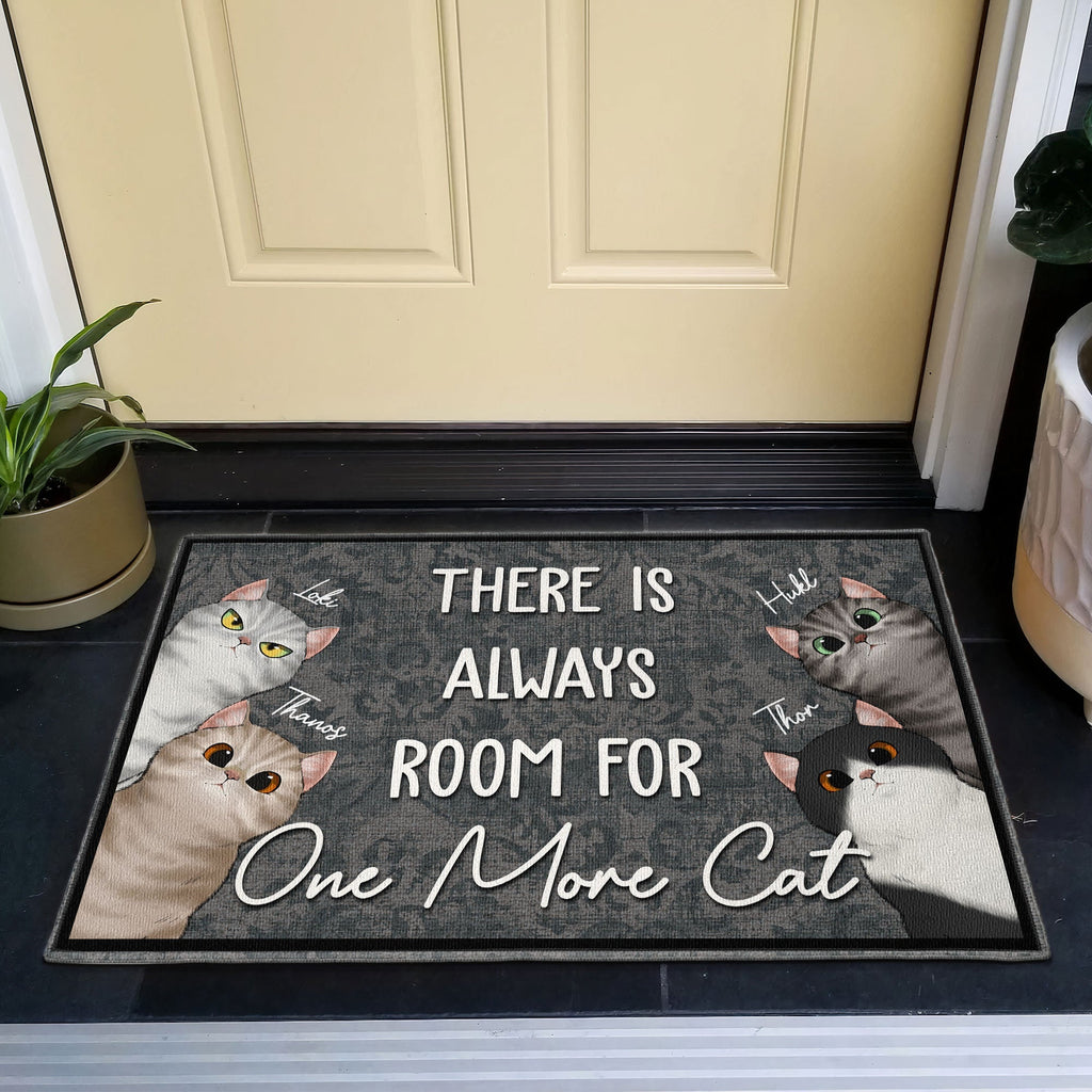 There Is Always Room For One More Cat - Personalized Doormat