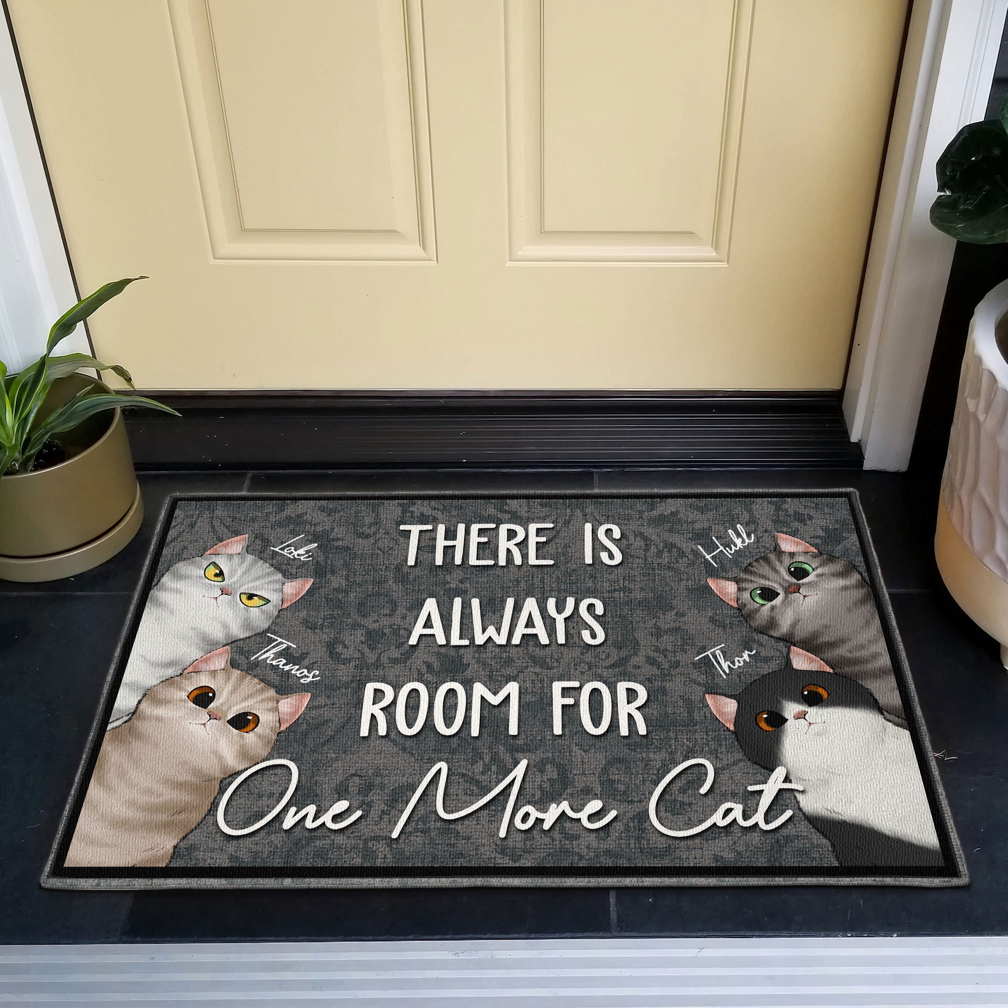 There Is Always Room For One More Cat - Personalized Doormat