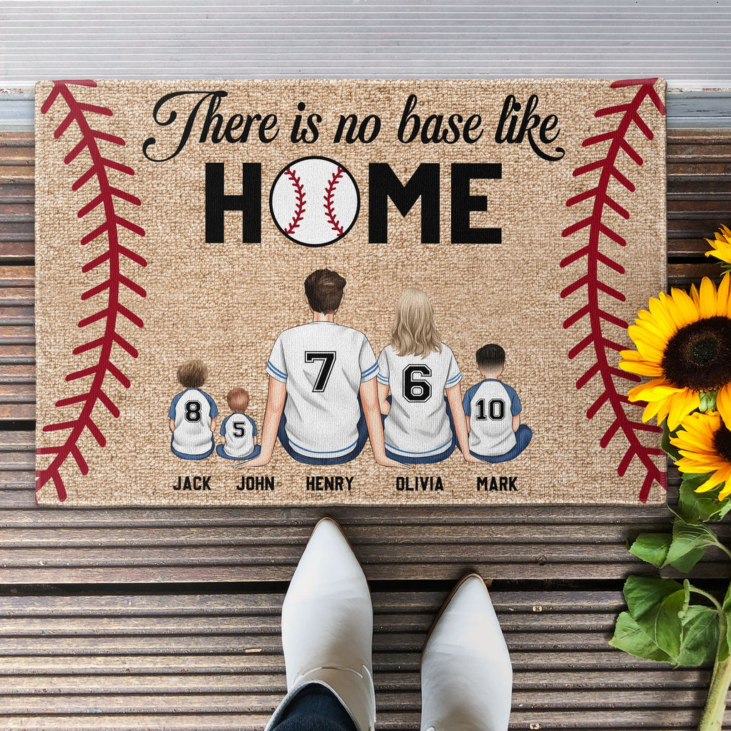 There Is No Base Like Home - Personalized Doormat