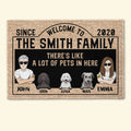 Father's Day Gifts, There's Like A Lot Of Pets In Here - Personalized Doormat