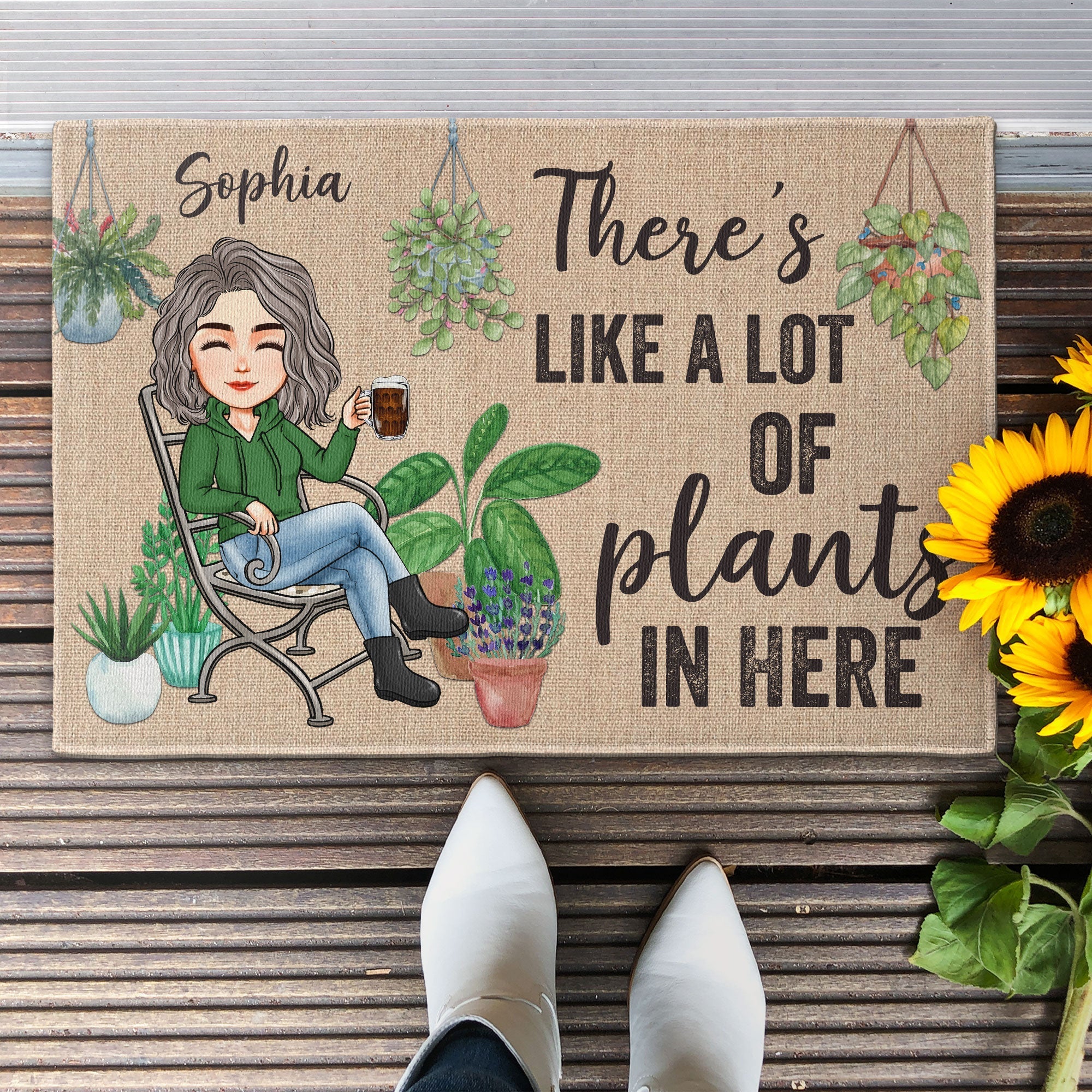 There's Like A Lot Of Plants In Here - Personalized Doormat