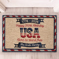 Usa 250Th Birthday Faux Yarn Pattern - Personalized Doormat