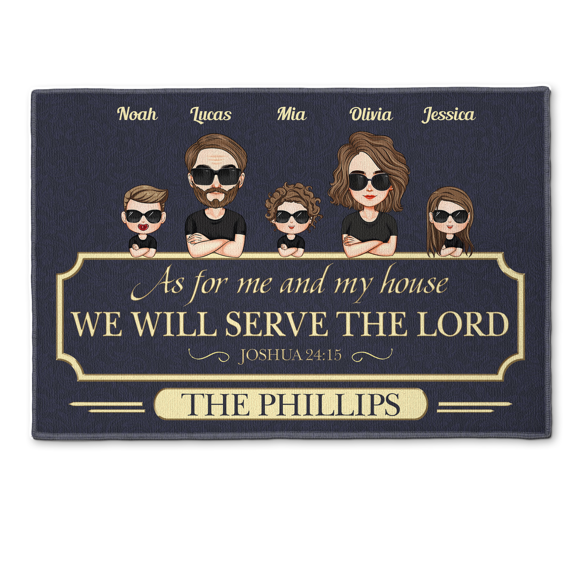 We Will Serve The Lord - Personalized Doormat - Home Decor, Birthday, Loving Gift For Christians