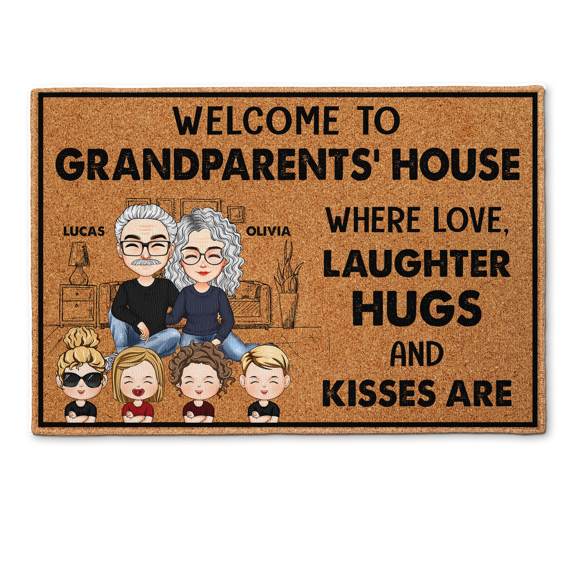 Welcome To Grandparents' House - Personalized Doormat