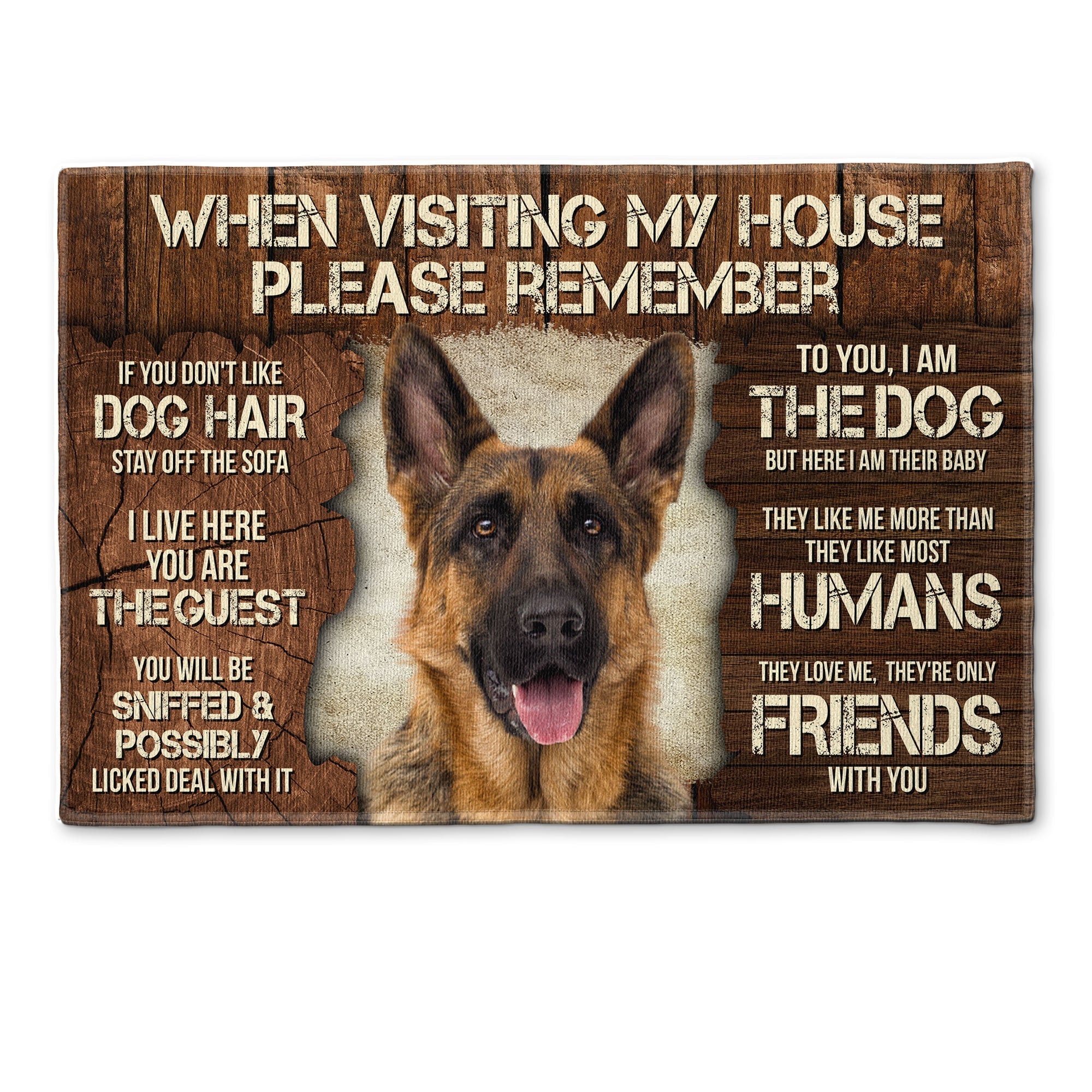 When Visiting My House Please Remember - Personalized Photo Doormat